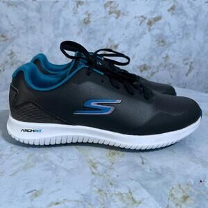 Skechers Go Golf Max 2 Womens Size 8 Shoes Black Blue Comfort Spikeless Sneakers
